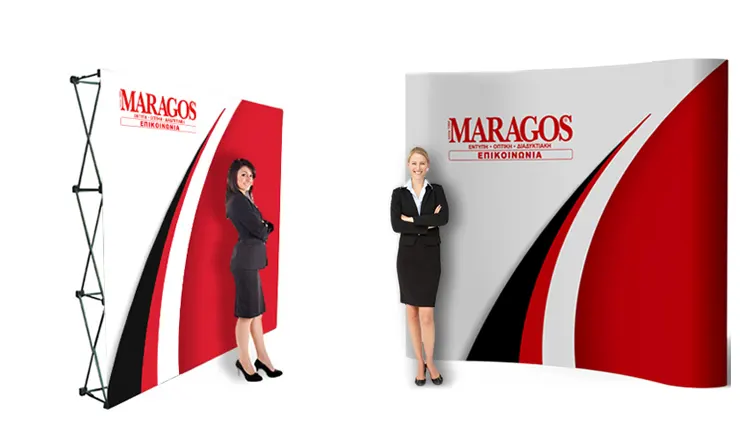 Πρόκειται για συστήματα προβολής ιδανικά για εκθέσεις συνέδρια και επαγγελματικούς χώρους. Είναι ελαφριά, κατασκευασμένα από αλουμίνιο ποιότητας, και μπορούν να εγκατασταθούν μέσα σε λίγα λεπτά | MARAGOS